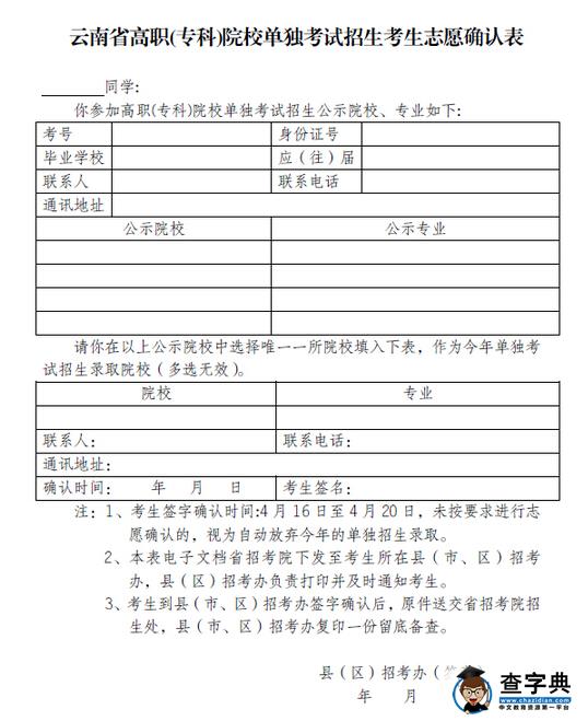 云南机电职业技术学院2016年单独招生简章