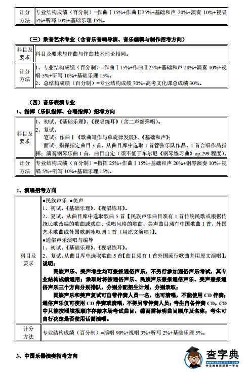 武汉音乐学院2016年本科招生简章
