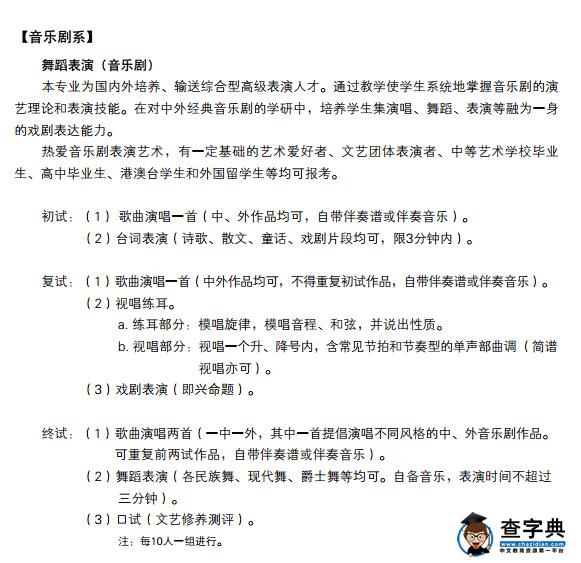 北京舞蹈学院2016年本科招生简章