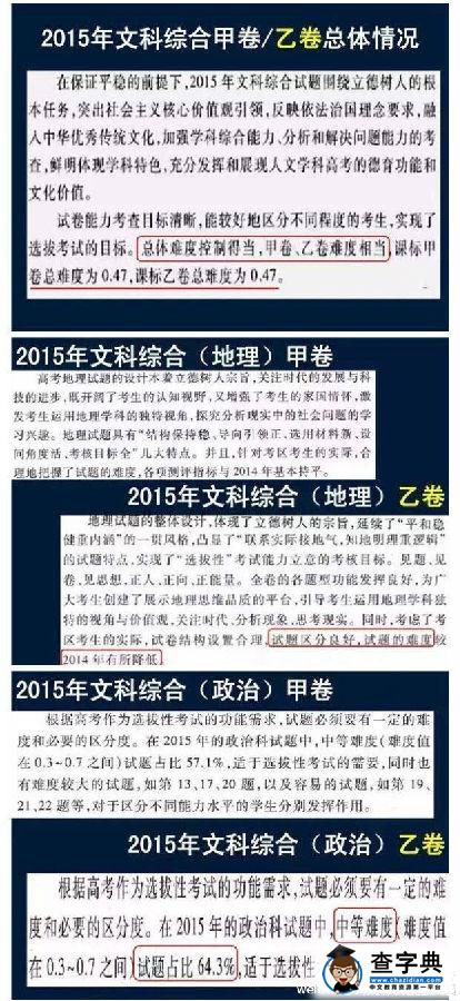 广东等9省2016高考使用全国卷新课标卷乙卷