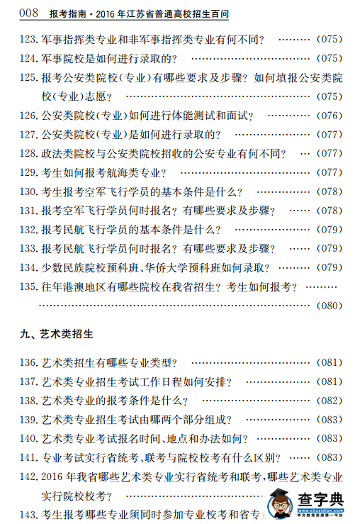 2016江苏报考指南：招生百问