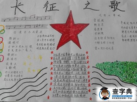 纪念红军长征胜利80周年手抄报
