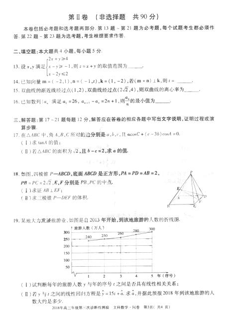 2018乌鲁木齐三模文科数学试题及答案3
