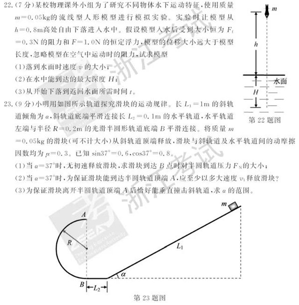 2018年6月浙江高考学考选考物理试题和答案6